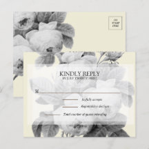 Isabella Monochrome Vintage Rose UAWG Postkarte