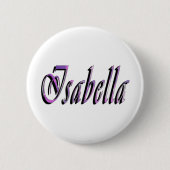 Isabella Name in Lila und Rosa, Button (Vorderseite)