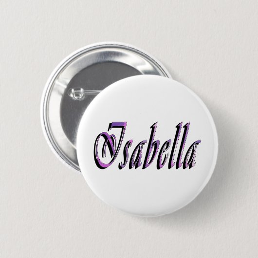 Isabella Name in Lila und Rosa, Button (Vorne & Hinten)