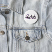 Isabella Name in Lila und Rosa, Button (Beispiel)