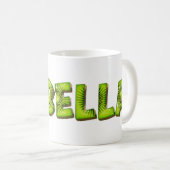 Isabella Name Kiwi Style Tasse Kaffeetasse (VorderseiteRechts)