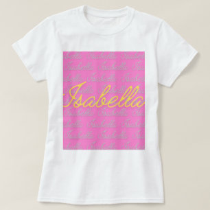 Isabella Signature Name Pattern T-Shirt