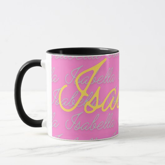 Isabella Signature Name Pattern Tasse (Links)