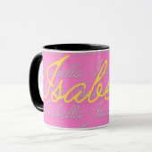 Isabella Signature Name Pattern Tasse (Vorderseite Links)