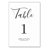 Isabella Simple Modern Whimsical Calligraphy Tischnummer (Vorderseite)