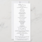 Isabella Simple Script Christliche Hochzeitsprogra (Rückseite)