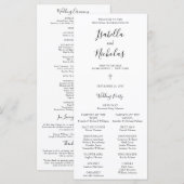 Isabella Simple Script Christliche Hochzeitsprogra (Vorne/Hinten)