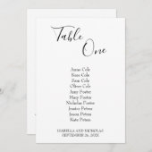 Isabella Simple Wedding Table Chart (Vorne/Hinten)