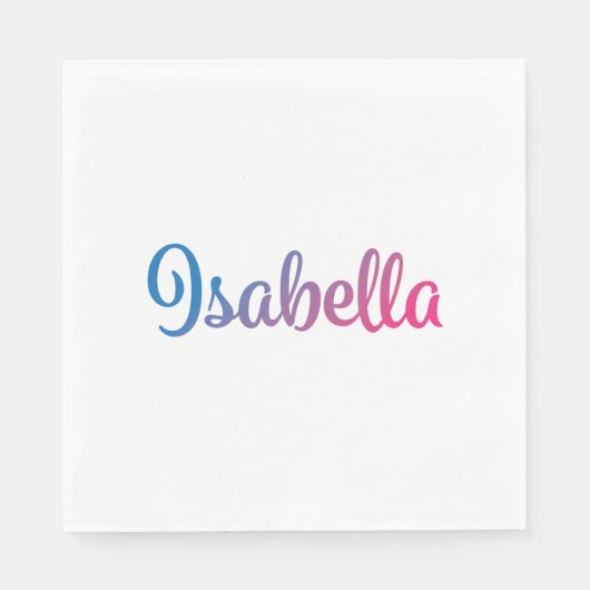 Isabella Stylish Cursive Serviette (Vorderseite)