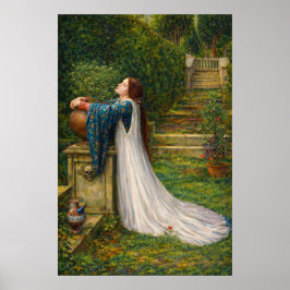 Isabella und der Basilikumtopf von Waterhouse Poster