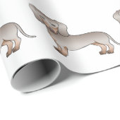 Isabella und Tan glatte Dackel Geschenkpapier (Rolleneckpunkt)