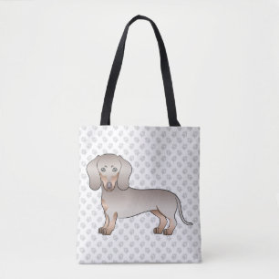 Isabella und Tan Kurzhaar-Dachshund-Hund und Pfote Tasche