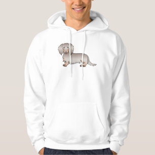 Isabella und Tan Long Hair Dackel Cartoon Dog Hoodie