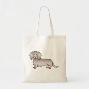 Isabella und Tan Long Hair Dackel Cartoon Dog Tragetasche
