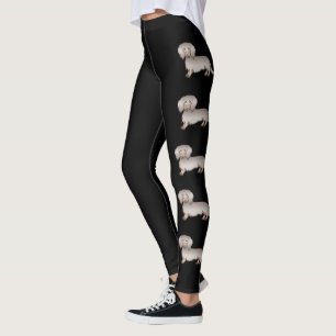 Isabella und Tan Long Hair Dackel Cartoon Hunde Leggings