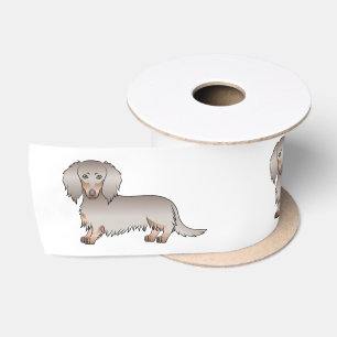 Isabella und Tan Long Hair Dackel Cartoon Hunde Satinband