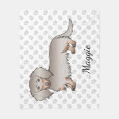 Isabella und Tan Long Hair Dackel Hund & Paws Fleecedecke (Vorderseite)