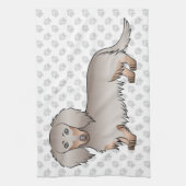 Isabella und Tan Long Hair Dackel Hund & Paws Geschirrtuch (Vertikal)