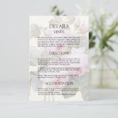 Isabella Vintage Rose Hochzeit Gästekarte Begleitkarte (Stehend Vorderseite)