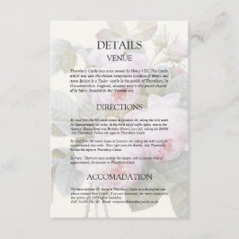 Isabella Vintage Rose Hochzeit Gästekarte Begleitkarte