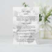 Isabella Vintage Rose Hochzeit Gästekarte Begleitkarte (Stehend Vorderseite)