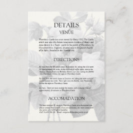 Isabella Vintage Rose Hochzeit Gästekarte Begleitkarte