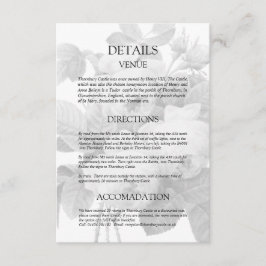 Isabella Vintage Rose Hochzeit Gästekarte Begleitkarte