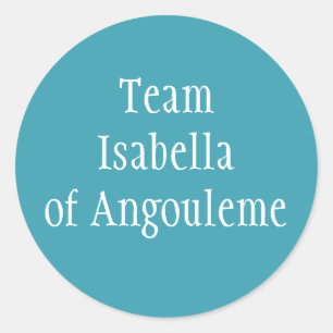 Isabella von Angouleme Queen of England Runder Aufkleber