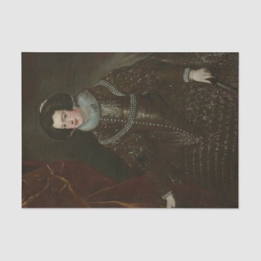 Isabella von Bourbon, Ehefrau Philip IV von Spanie Seidenpapier (Vorderseite)