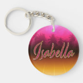 Isabella Vorname Name pink Schlüsselanhänger (Vorderseite)