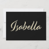 Isabella white gold Handwriting Karte (Vorderseite)