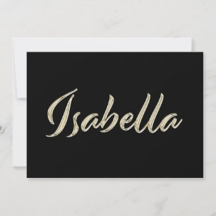 Isabella white gold Handwriting Karte