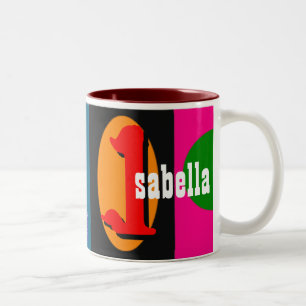 Isabellapersonalisierte NamensTasse Zweifarbige Tasse