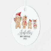 Isabella's First Christmas Ornament Aus Metall (Vorderseite links)