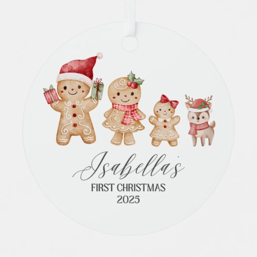 Isabella's First Christmas Ornament Aus Metall (Vorderseite)