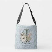 Isabellas zeitloses Blut - Boho-Floral-Monogramm Tragetaschen Mit Langen Trägern (Vorderseite)