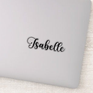 Isabelle Name - Handgeschriebene Kalligrafie Aufkleber