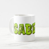 Isabelle Name Kiwi Style Tasse Kaffeetasse (Vorderseite Links)