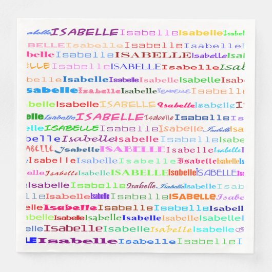 Isabelle Text Design II Serviette (Vorderseite)