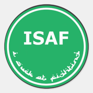 ISAF-Logo Runder Aufkleber