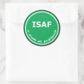 ISAF-Logo Runder Aufkleber (Tasche)