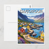 Ísafjörður Norwegen Postkarte (Vorne/Hinten)