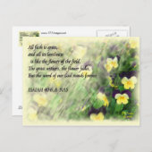 Isaiah40:6.8 Postkarte (Vorne/Hinten)