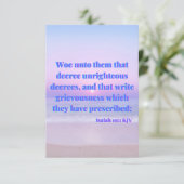 Isaiah 10:1 KJV Bible Verse Pic Flat Grußkarte Karte (Stehend Vorderseite)
