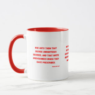 Isaiah 10:1 KJV Bible Verse Zwei-Tone-Tasse Tasse