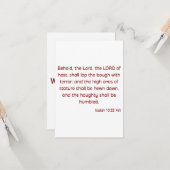 Isaiah 10:33 KJV Bible Verse Flat Greeting Karte (Vorderseite/Rückseite Beispiel)