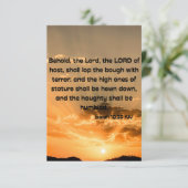 Isaiah 10:33 KJV Bible Verse Pic Flat Gruß Karte (Stehend Vorderseite)
