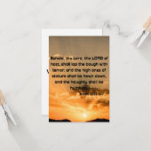 Isaiah 10:33 KJV Bible Verse Pic Flat Gruß Karte (Vorderseite/Rückseite Beispiel)