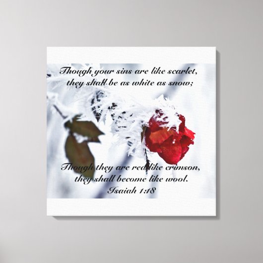 Isaiah 1:18 Bibelverse Wrapped Canvas Leinwanddruck (Vorderseite)