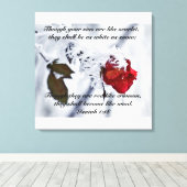 Isaiah 1:18 Bibelverse Wrapped Canvas Leinwanddruck (Insitu (Holzboden))